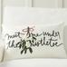 Meet Me Under The Mistletoe Embroidered Lumbar Pillow