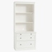 Livingston Bookcase with 2-Drawer Lateral File Cabinet, Montauk White, 35"L x 81"H