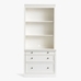 Livingston Bookcase with 2-Drawer Lateral File Cabinet, Montauk White, 35"L x 81"H