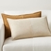 Pieced Suede Lumbar Pillow Cover