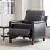 Tyler Leather Square Arm Recliner With Nailheads