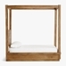 Oakleigh Wood Canopy Bed, King, Heirloom Wheat