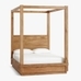 Oakleigh Wood Canopy Bed, King, Heirloom Wheat