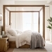 Oakleigh Wood Canopy Bed, King, Heirloom Wheat