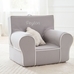 Gray with Piping Twill Anywhere Chair