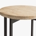 Lennox Round Travertine Side Table