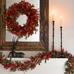 Faux Lit Mixed Berries Wreath & Garland