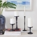 Booker Pillar Candleholders-Bronze