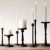 Booker Pillar Candleholders-Bronze