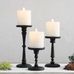 Booker Pillar Candleholders-Bronze