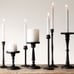 Booker Pillar Candleholders-Bronze