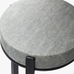 Cori 10 Inches Round Marble Accent Table- Gray Marble Top-Bronze Base