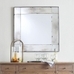 Tribeca Antiqued Glass Square Wall Mirror 40Inches x 40Inches