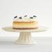 Mendocino Stoneware Cake Stand-Ivory