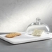 White Marble Glass Domed Cheese Board