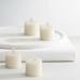 Premium Flickering Flameless Wax Votive Candles, Ivory - Set of 4