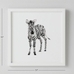 Zebra Nursery Animal Art Frame