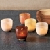 Modern Glass Votive Candleholders, Neutrals - Set of 5