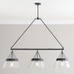 Caldwell Flared Recycled Glass Linear Chandelier