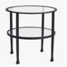 Tanner 48 Inches Metal & Glass Round End Table