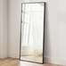 Berke Oversized Bronze Frame Antiqued Floor Mirror