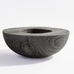 Shallow Carved Wood Bowl, Small, Black