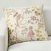 Vintage Islands Tropical Bird Embroidered Pillow