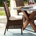 Torrey All-Weather Wicker Dining Side Chair with Cushion, Espresso - Set Of 2