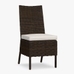 Torrey All-Weather Wicker Dining Side Chair with Cushion, Espresso - Set Of 2