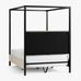 Atwell Metal Canopy Bed, Matte Black Finish