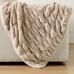 Faux Fur Ruched Throw