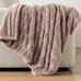 Faux Fur Ruched Throw