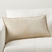 Pieced Suede Lumbar Pillow Cover