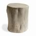 Faux Bois Round Stump Accent Table