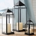 Malta Glass & Metal Indoor/Outdoor Lantern - Bronze Finish