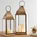 Chester Handmade Brushed Brass Indoor/Outdoor Lantern