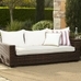 Torrey All-Weather Wicker Square Arm 86" Sofa with Cushion