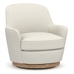 Larkin Upholstered Swivel Armchair, Polyester Wrapped Cushions, Performance Boucle Oatmeal