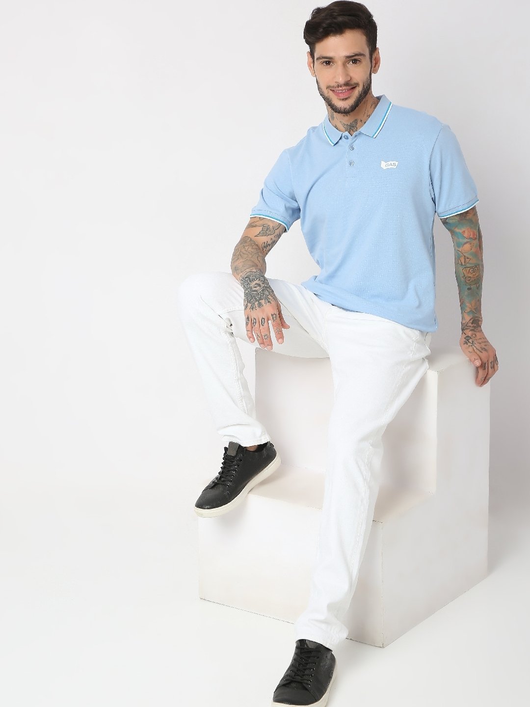 Regular Fit Half Sleeve Solid Polo T-Shirt