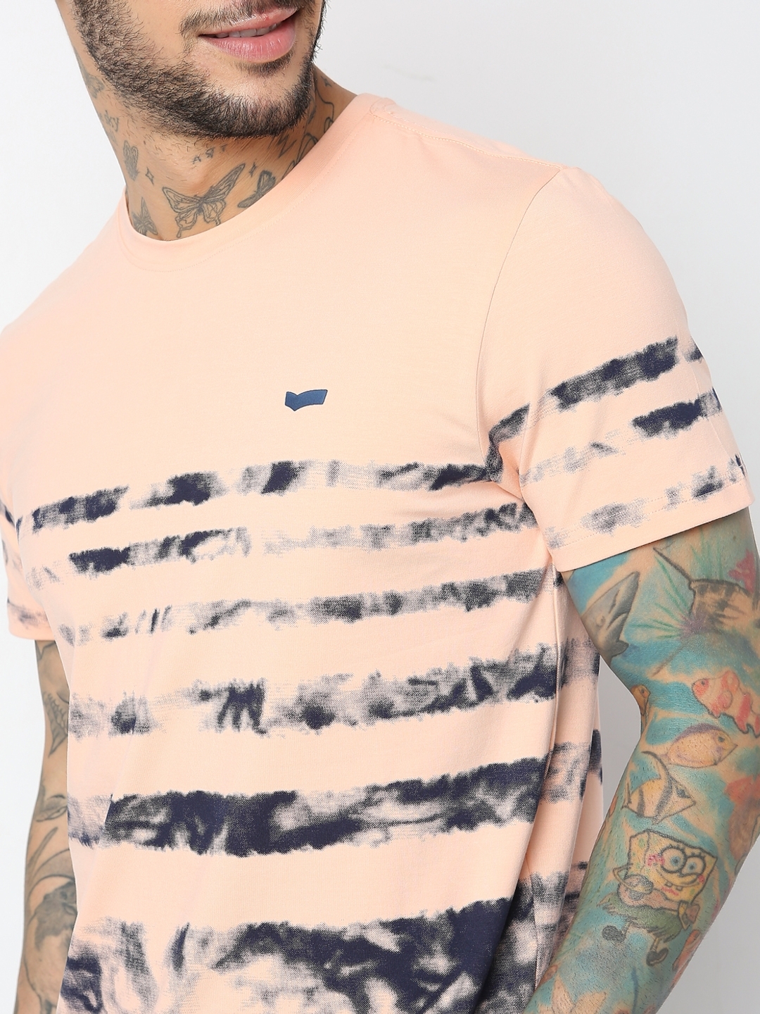 Slim Fit Half Sleeve Printed Cotton Lycra T-Shirt