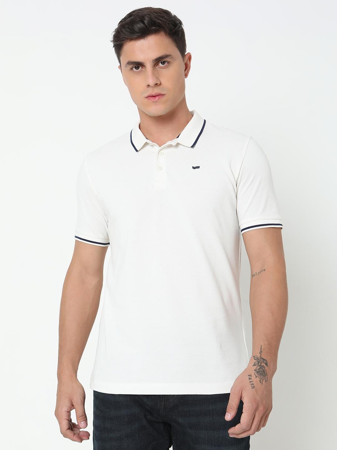 Regular Fit Solid Polo T-Shirt with Short Sleeve