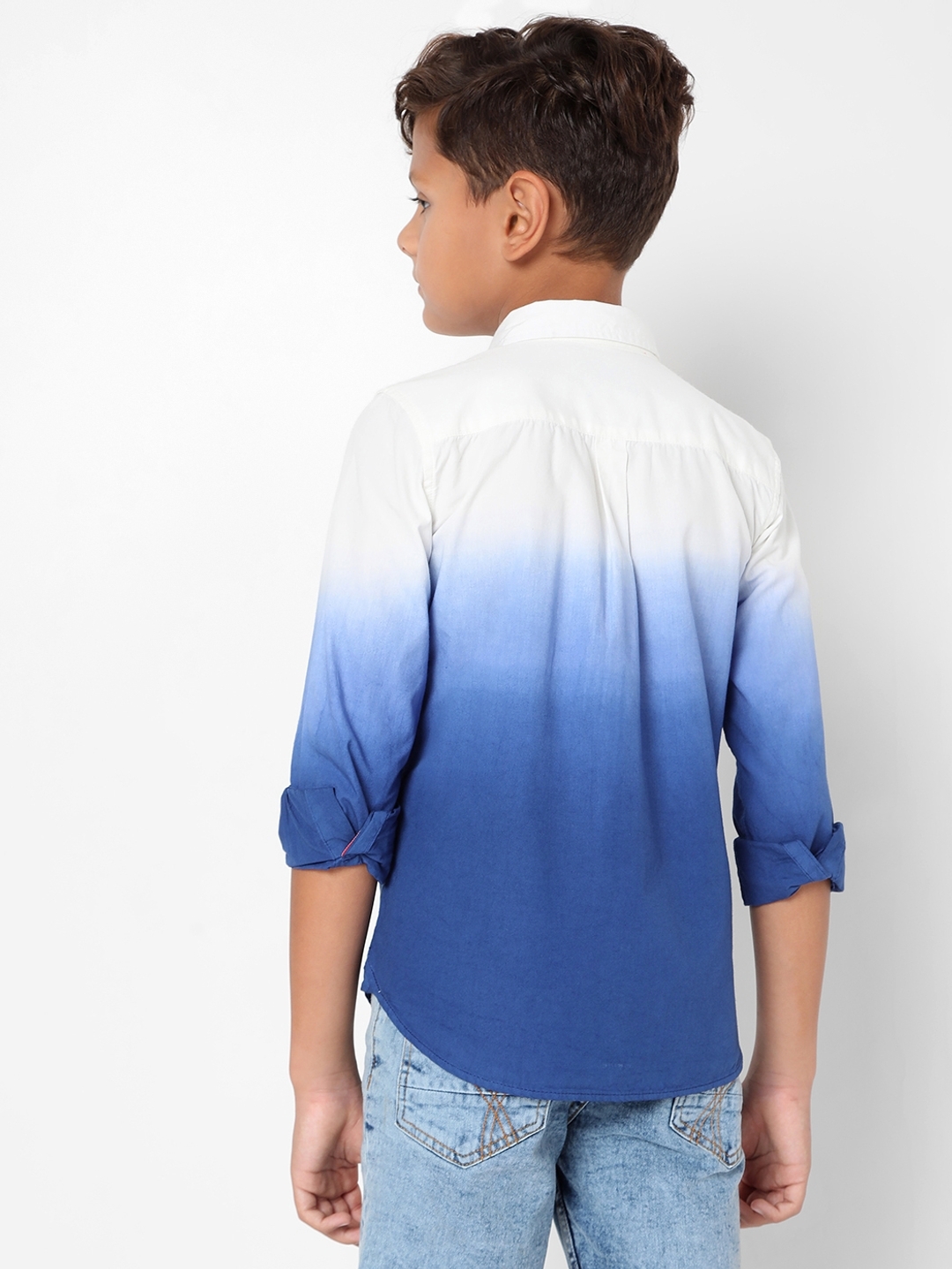Lanzo Ombre-Dyed Cotton Shirt