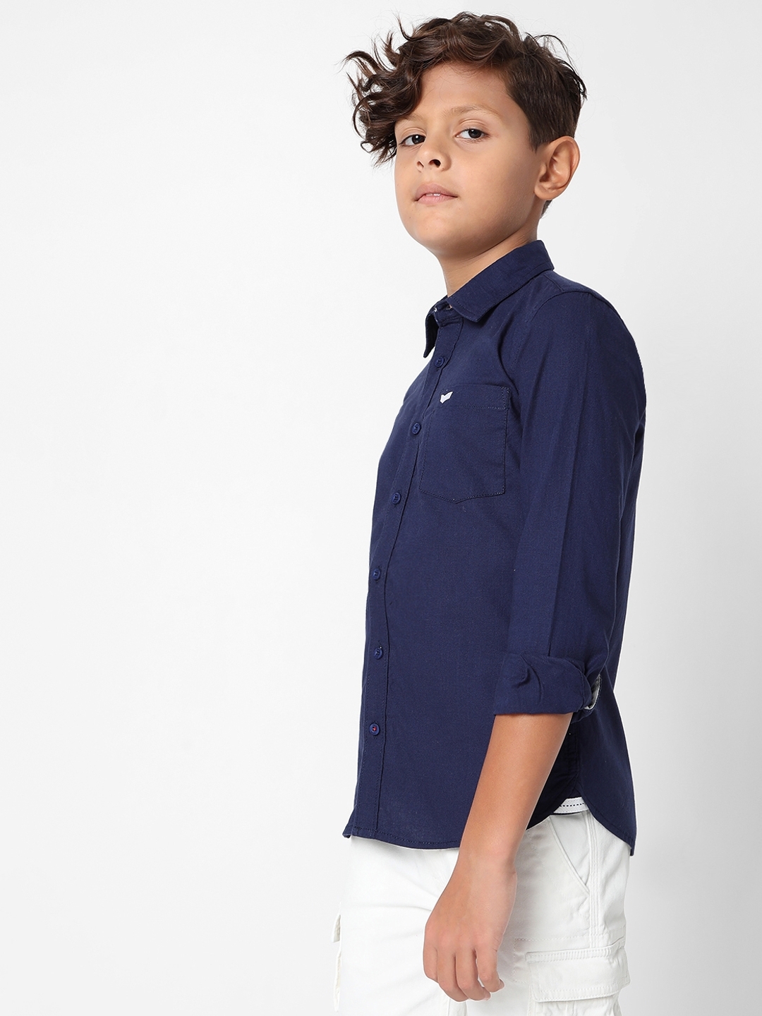 Lanzo Uno Cotton Shirt with Patch Patch