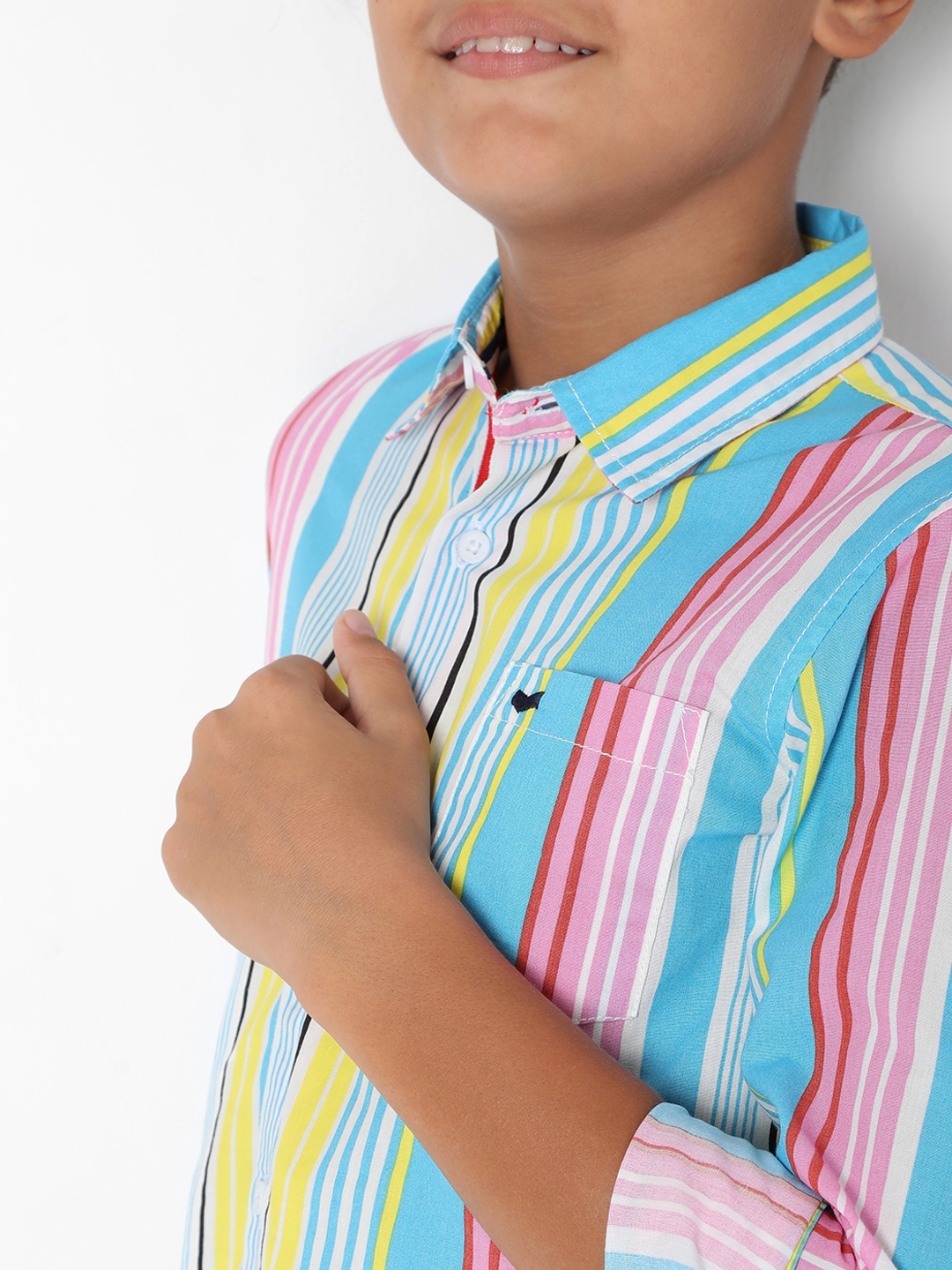 Lanzo Jr Multi Stripe Cotton Shirt
