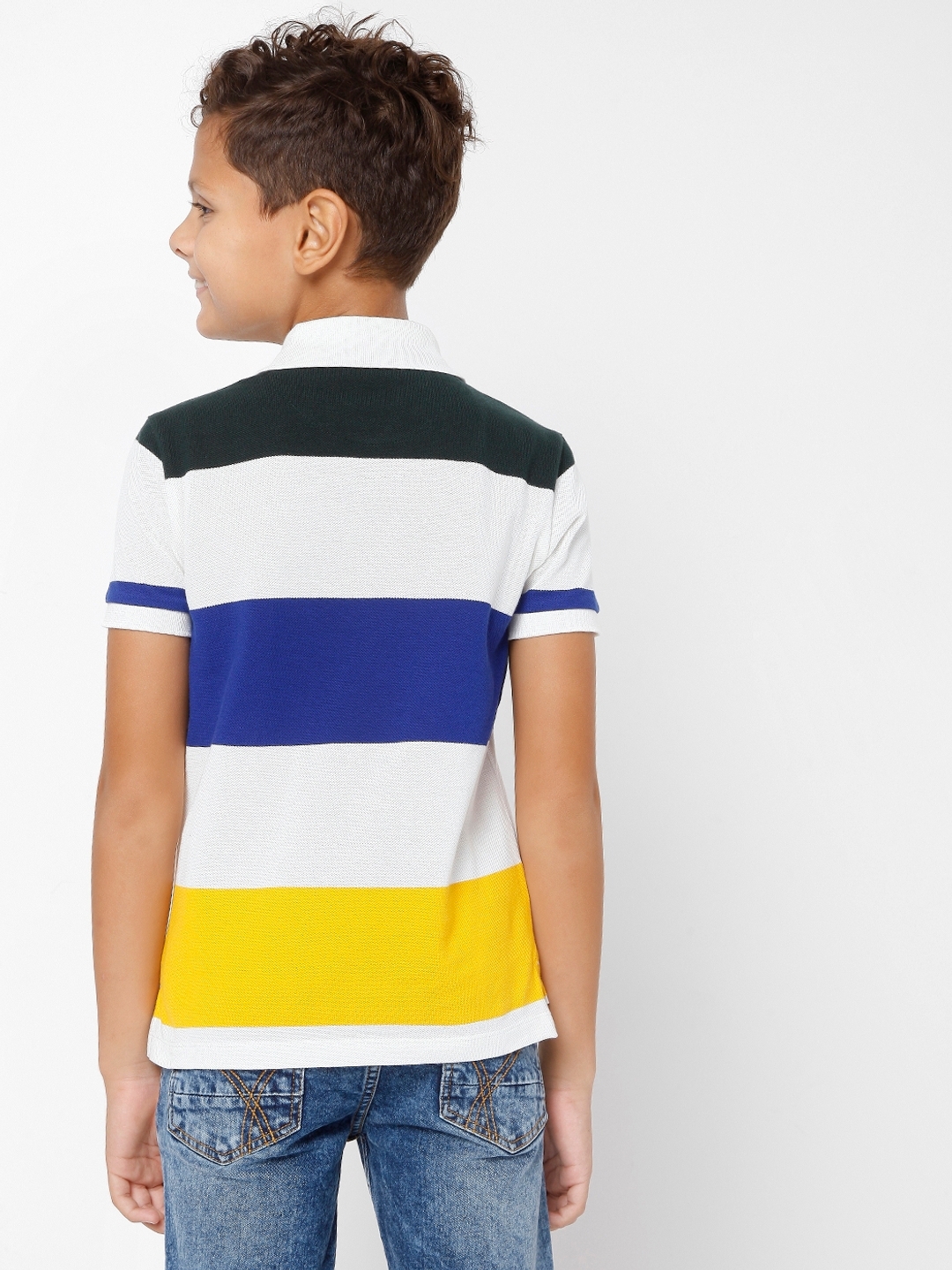 Ralph Blanco Striped Polo T-shirt