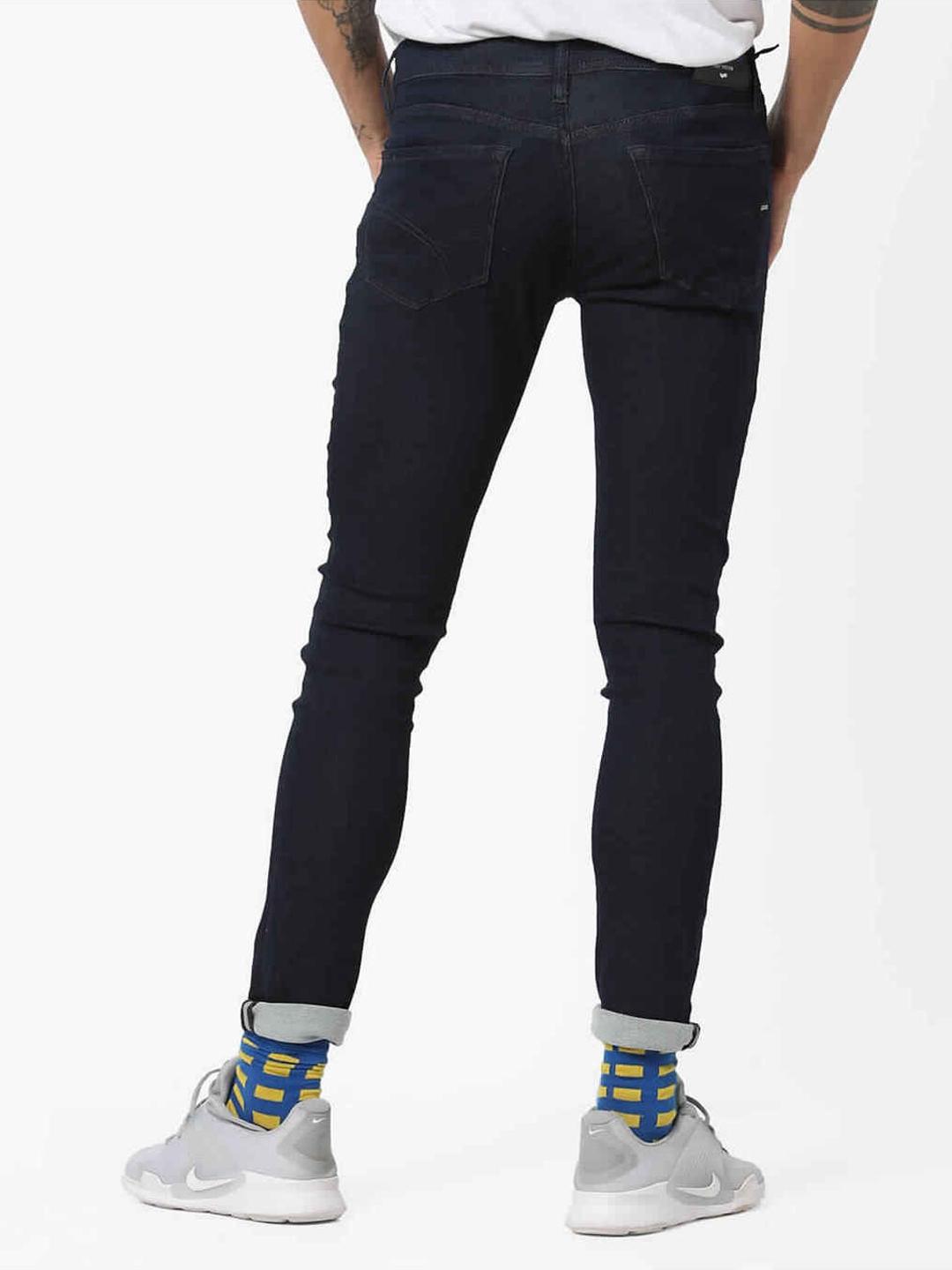 Men's Sax Zip Skinny Fit Black Jeans