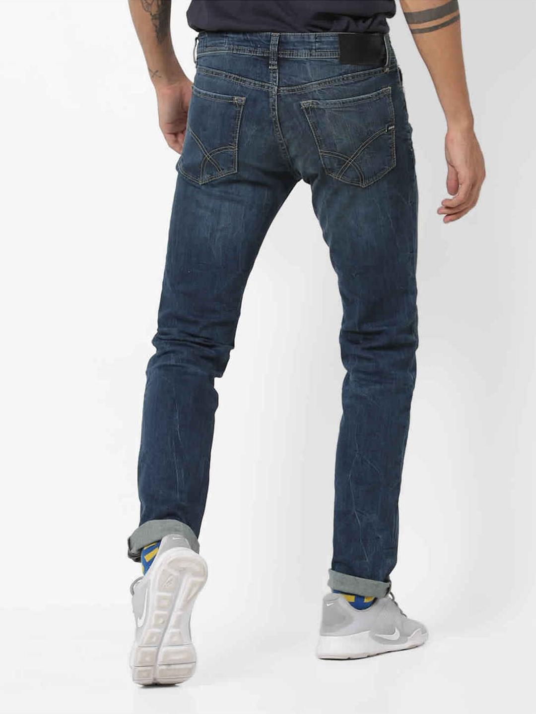 Men's Albert Simple Slim Fit Mid Blue Jeans