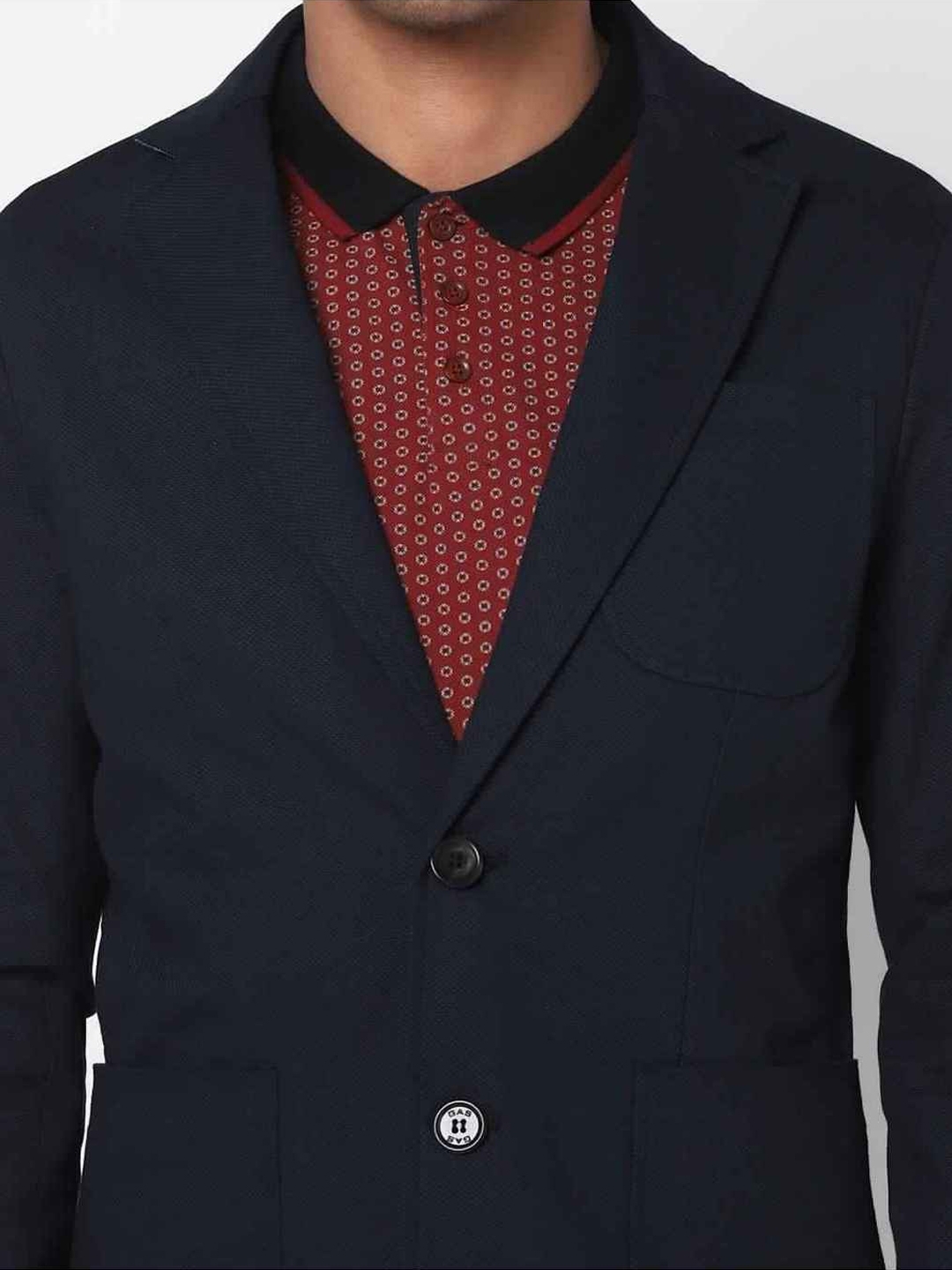 Button-Front Jacket with Notched Lapel