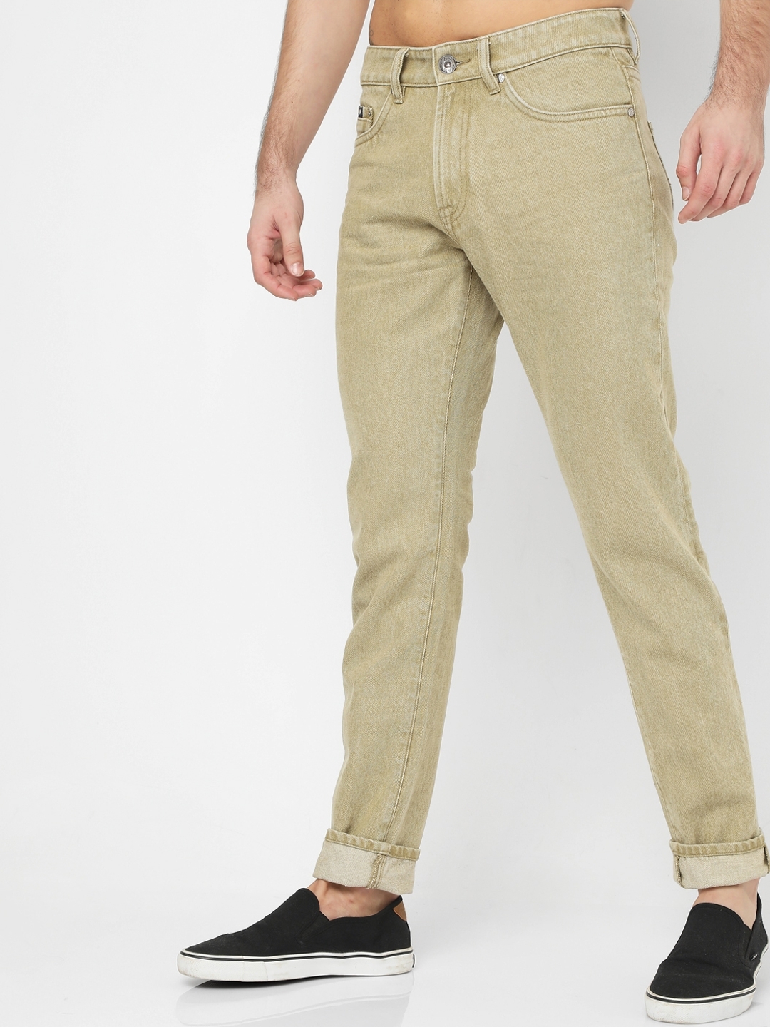Buy CELIO Navy Mens Carrot Fit Solid Pants | Shoppers Stop