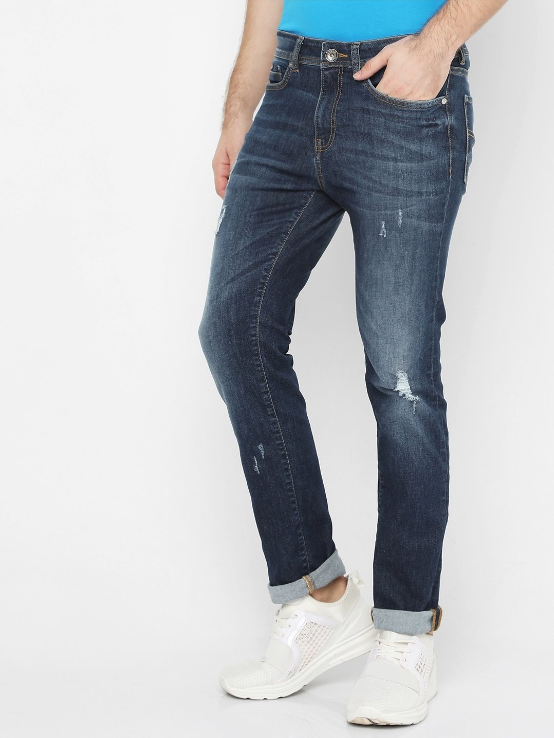 Men's Albert Simple In Slim Fit Blue Jeans